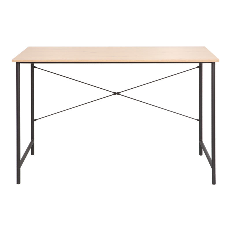 Γραφείο εργασίας Senzia pakoworld σε φυσική απόχρωση με μαύρο μέταλλο 120x60x75εκ - Hippiehome.gr