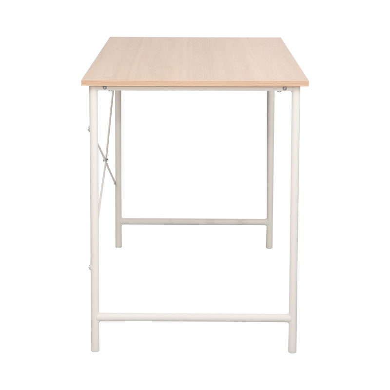 Γραφείο εργασίας Senzia pakoworld σε φυσική απόχρωση με λευκό μέταλλο 120x60x75εκ - Hippiehome.gr