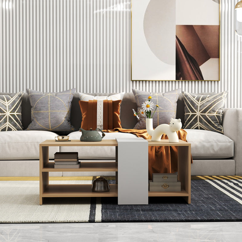 Τραπέζι σαλονιού Cozeto pakoworld σε φυσική-λευκή απόχρωση 100x53x41.5εκ - Hippiehome.gr