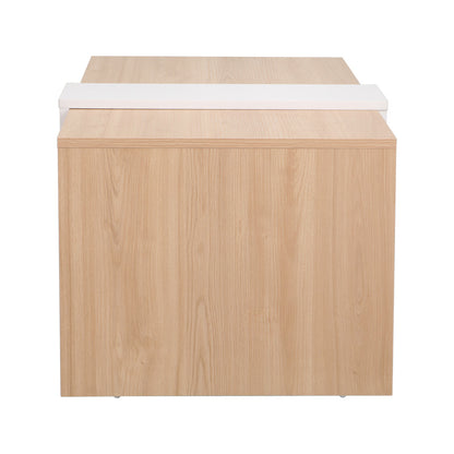 Τραπέζι σαλονιού Cozeto pakoworld σε φυσική-λευκή απόχρωση 100x53x41.5εκ - Hippiehome.gr