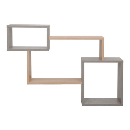 Ράφι τοίχου Beldra pakoworld σε φυσική με γκρι cement απόχρωση 84x15x57.8εκ - Hippiehome.gr