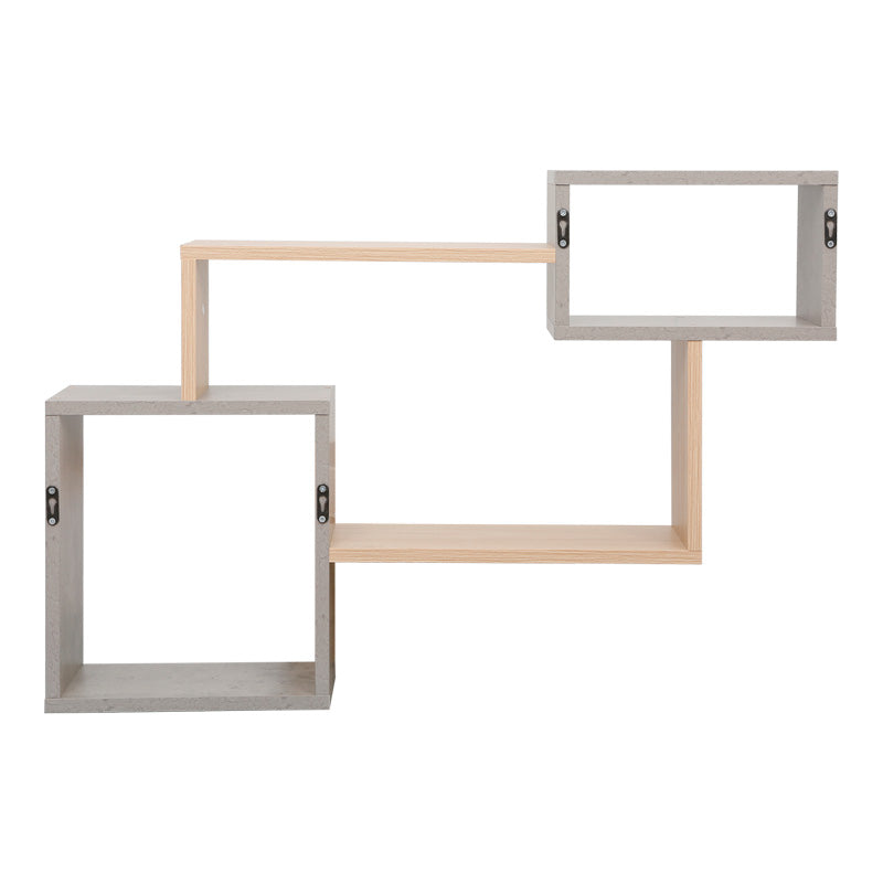 Ράφι τοίχου Beldra pakoworld σε φυσική με γκρι cement απόχρωση 84x15x57.8εκ - Hippiehome.gr