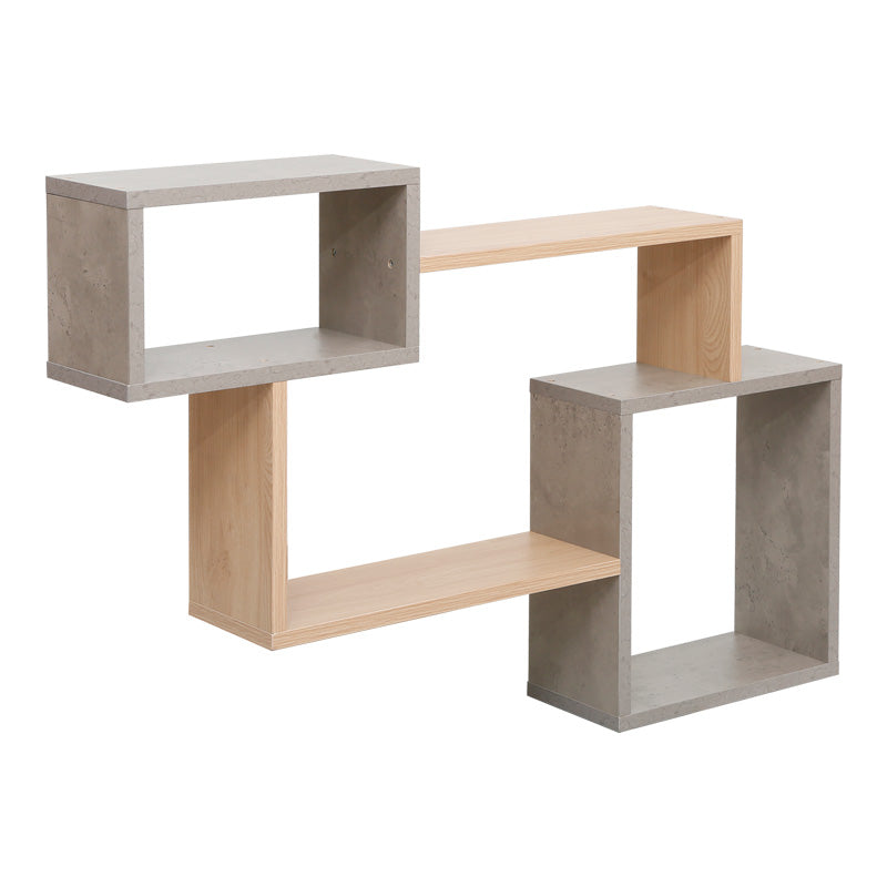 Ράφι τοίχου Beldra pakoworld σε φυσική με γκρι cement απόχρωση 84x15x57.8εκ - Hippiehome.gr