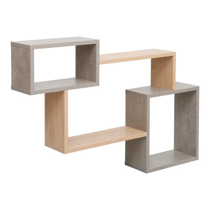 Ράφι τοίχου Beldra pakoworld σε φυσική με γκρι cement απόχρωση 84x15x57.8εκ - Hippiehome.gr