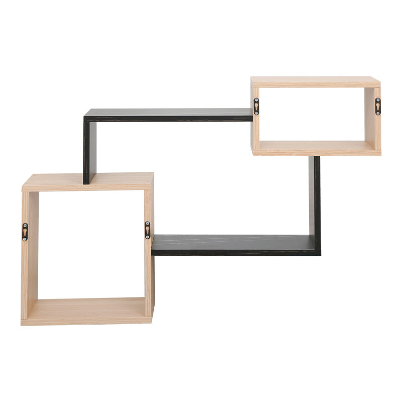 Ράφι τοίχου Beldra pakoworld σε φυσική απόχρωση με όψη μαρμάρου 84x15x57.8εκ - Hippiehome.gr