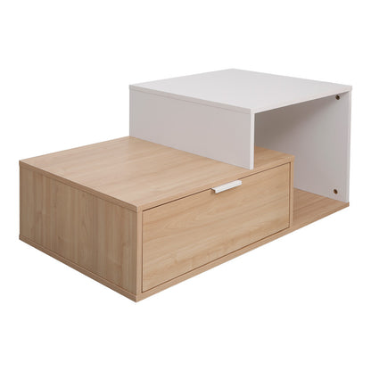 Τραπέζι σαλονιού Vople pakoworld σε φυσική-λευκή απόχρωση 90x50x40εκ - Hippiehome.gr