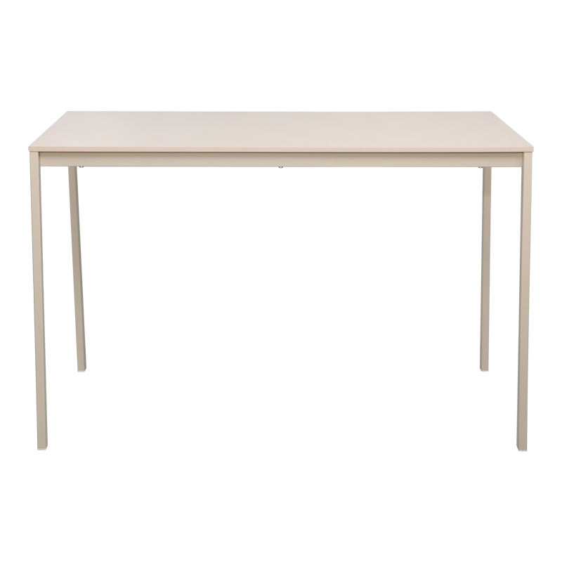 Τραπέζι Faragio pakoworld μέταλλο σε μπεζ απόχρωση με γκρι μεταλλικά πόδια 120x75x75εκ - Hippiehome.gr