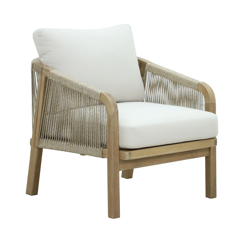 Σετ σαλονιού 4τμχ Malibu I pakoworld μασίφ ξύλο ακακίας-μπεζ ύφασμα - Hippiehome.gr