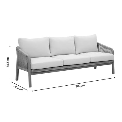 Σετ σαλονιού 4τμχ Malibu I pakoworld μασίφ ξύλο ακακίας-μπεζ ύφασμα - Hippiehome.gr