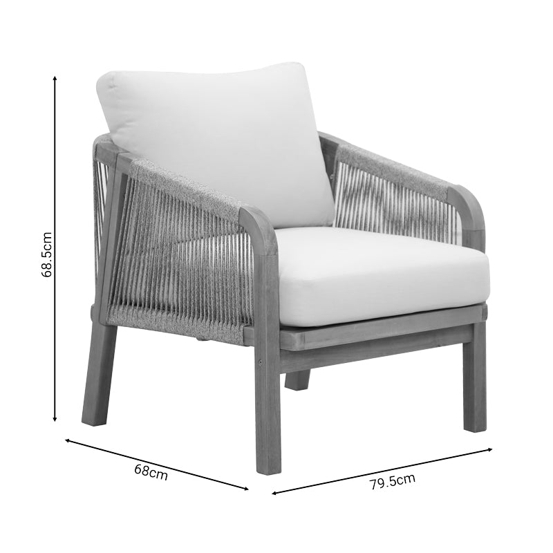 Σετ σαλονιού 4τμχ Malibu I pakoworld μασίφ ξύλο ακακίας-μπεζ ύφασμα - Hippiehome.gr