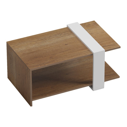 Τραπέζι σαλονιού Masasi pakoworld σε φυσική-λευκή απόχρωση 80x50x35εκ - Hippiehome.gr