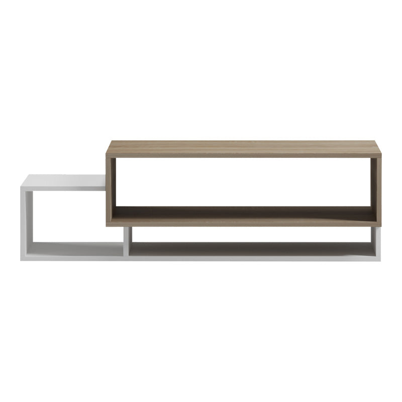 Τραπέζι σαλονιού Dekost pakoworld σε sonoma-λευκή απόχρωση 105x50x32εκ - Hippiehome.gr