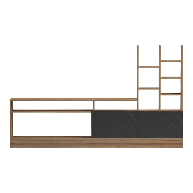 Σύνθετο σαλονιού Seruno pakoworld oak - μαύρο μαρμάρου 170x25x100εκ - Hippiehome.gr