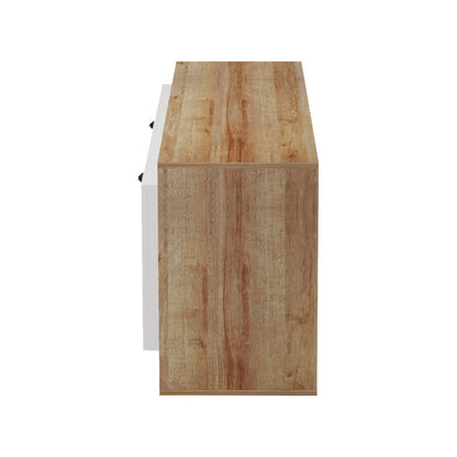 Έπιπλο τηλεόρασης Tobler pakoworld σε oak- λευκή απόχρωση 170x40x53εκ - Hippiehome.gr