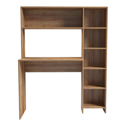 Γραφείο με βιβλιοθήκη Janson pakoworld oak 113.2x40x141.8εκ - Hippiehome.gr