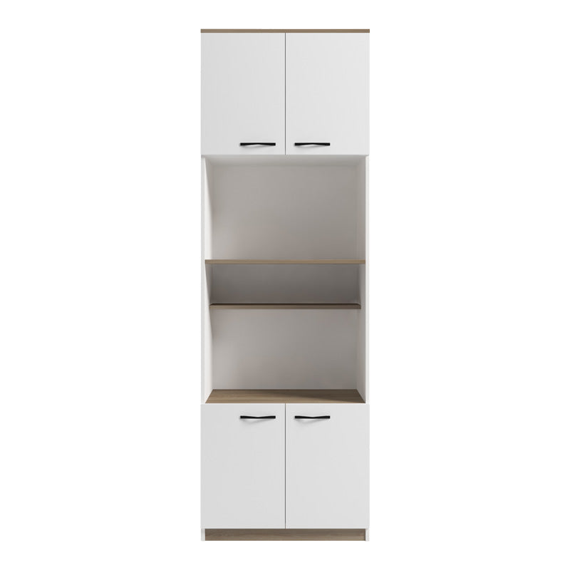 Ντουλάπα κουζίνας Rowan pakoworld σε λευκή-sonoma απόχρωση 60x42x182εκ - Hippiehome.gr