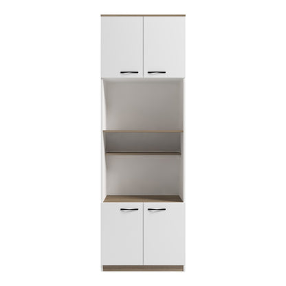 Ντουλάπα κουζίνας Rowan pakoworld σε λευκή-sonoma απόχρωση 60x42x182εκ - Hippiehome.gr