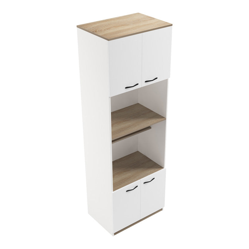 Ντουλάπα κουζίνας Rowan pakoworld σε λευκή-sonoma απόχρωση 60x42x182εκ - Hippiehome.gr