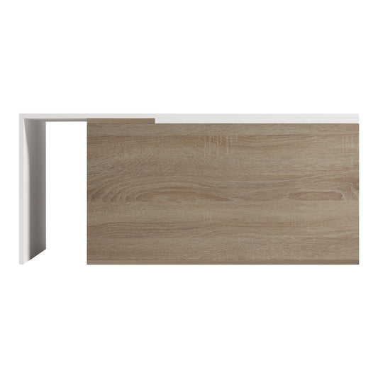 Τραπέζι σαλονιού Extera pakoworld επεκτεινόμενο σε λευκή-sonoma απόχρωση 100-160x50x45εκ - Hippiehome.gr