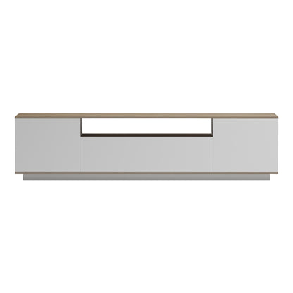 Έπιπλο τηλεόρασης Winey pakoworld σε sonoma-λευκή απόχρωση 180x44.5x44.5εκ - Hippiehome.gr