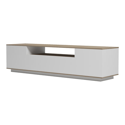 Έπιπλο τηλεόρασης Winey pakoworld σε sonoma-λευκή απόχρωση 180x44.5x44.5εκ - Hippiehome.gr