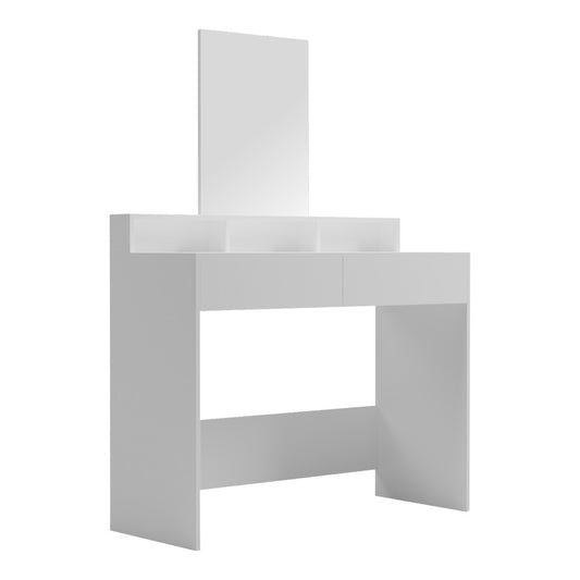 Τουαλέτα κρεβατοκάμαρας Frentsel pakoworld με καθρέπτη σε λευκή απόχρωση 100x40x140εκ - Hippiehome.gr