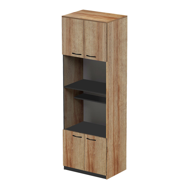 Ντουλάπα κουζίνας Rowan pakoworld σε ανθρακί-oak απόχρωση 60x42x182εκ - Hippiehome.gr