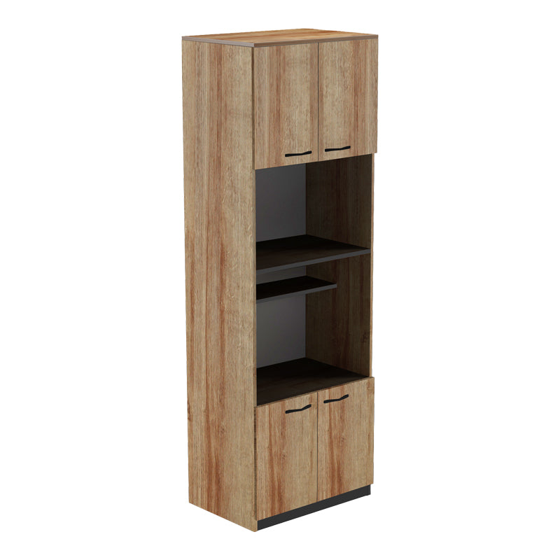 Ντουλάπα κουζίνας Rowan pakoworld σε ανθρακί-oak απόχρωση 60x42x182εκ - Hippiehome.gr