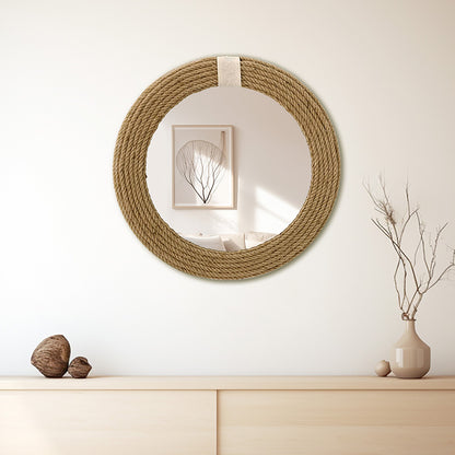 Καθρέπτης Rope pakoworld φυσικό 60x2x60εκ - Hippiehome.gr