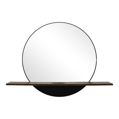 Καθρέπτης με ράφι Salmin pakoworld μέταλλο σε μαύρη απόχρωση 80x10x60εκ - Hippiehome.gr