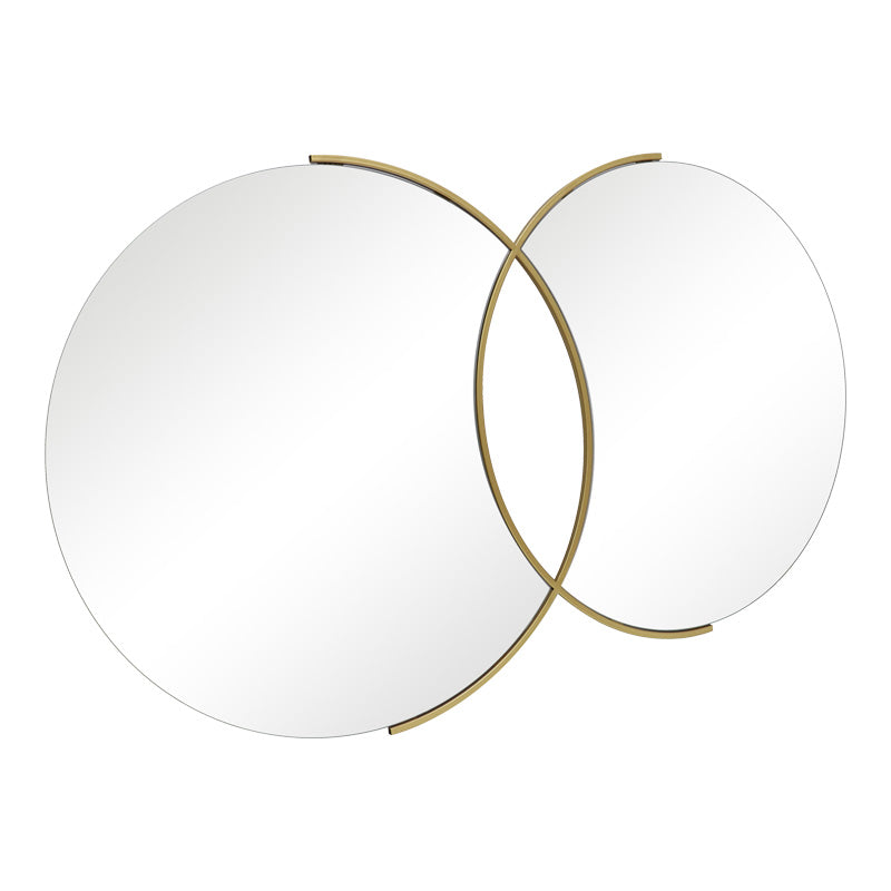 Καθρέπτης διπλός Miryata pakoworld μέταλλο σε χρυσή απόχρωση 105x3x60εκ - Hippiehome.gr