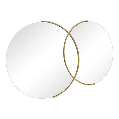 Καθρέπτης διπλός Miryata pakoworld μέταλλο σε χρυσή απόχρωση 105x3x60εκ - Hippiehome.gr