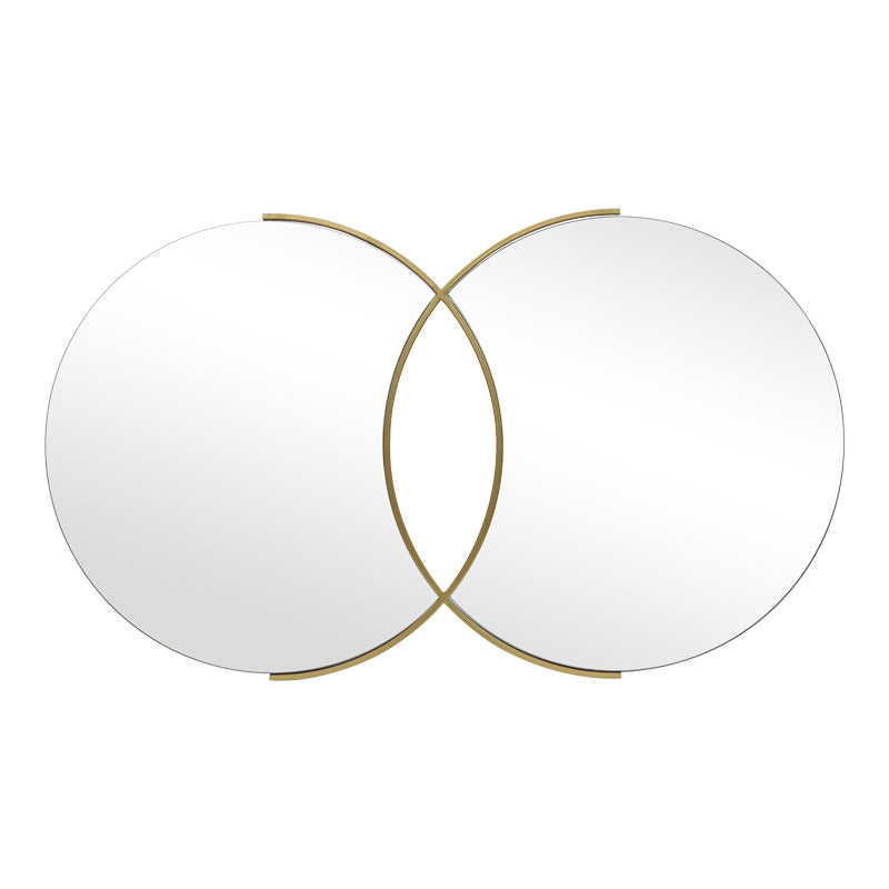 Καθρέπτης διπλός Miryata pakoworld μέταλλο σε χρυσή απόχρωση 105x3x60εκ - Hippiehome.gr