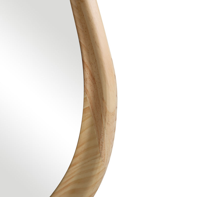 Καθρέπτης οβάλ Baloa pakoworld mdf σε φυσική απόχρωση 44x4x80εκ - Hippiehome.gr