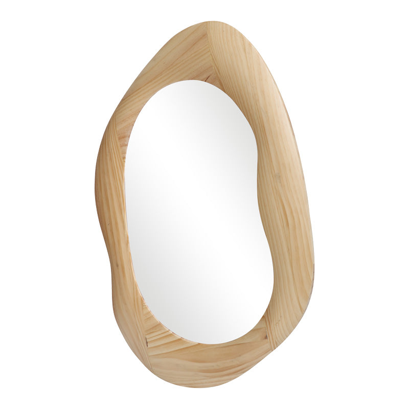 Καθρέπτης οβάλ Enola pakoworld mdf σε φυσική απόχρωση 54x2.5x80εκ - Hippiehome.gr