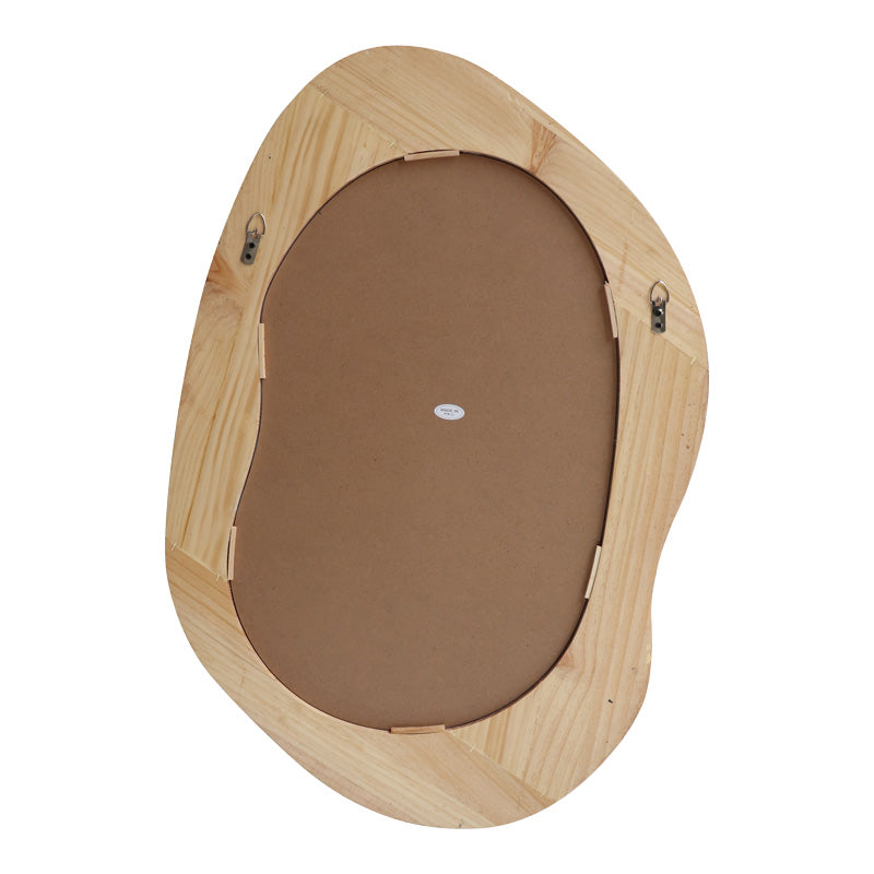 Καθρέπτης οβάλ Enola pakoworld mdf σε φυσική απόχρωση 54x2.5x80εκ - Hippiehome.gr