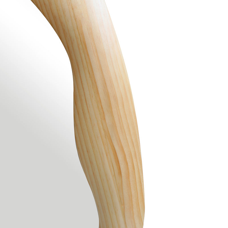 Καθρέπτης οβάλ Enola pakoworld mdf σε φυσική απόχρωση 54x2.5x80εκ - Hippiehome.gr