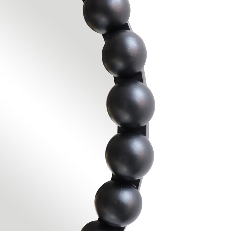 Καθρέπτης Specio pakoworld ξύλο σε μαύρη απόχρωση Φ60x4.5εκ - Hippiehome.gr