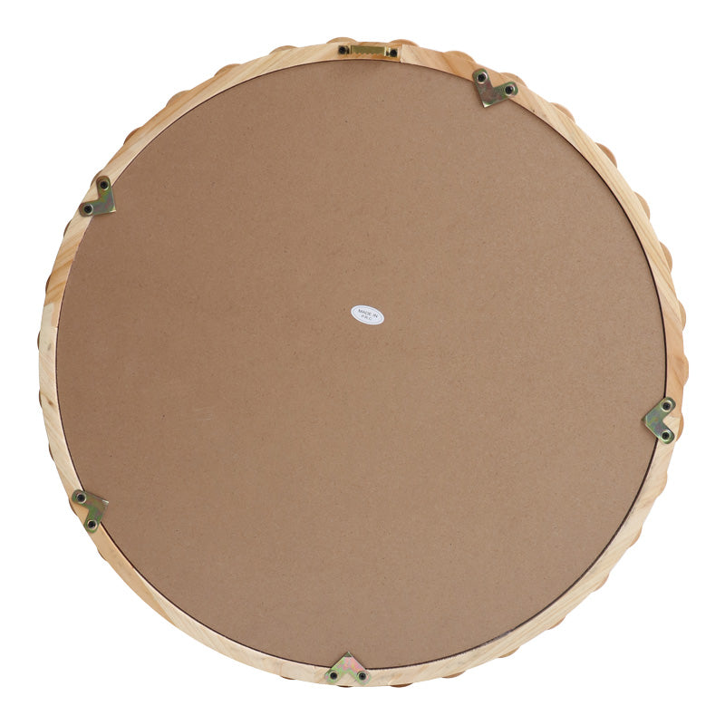 Καθρέπτης Specio pakoworld ξύλο σε φυσική απόχρωση Φ60x4.5εκ - Hippiehome.gr