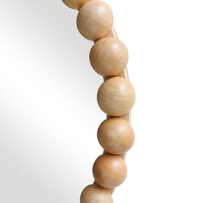 Καθρέπτης Specio pakoworld ξύλο σε φυσική απόχρωση Φ60x4.5εκ - Hippiehome.gr