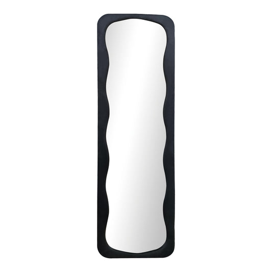 Καθρέπτης δαπέδου Lezour pakoworld βελούδο σε μαύρη απόχρωση 50x5x170εκ - Hippiehome.gr