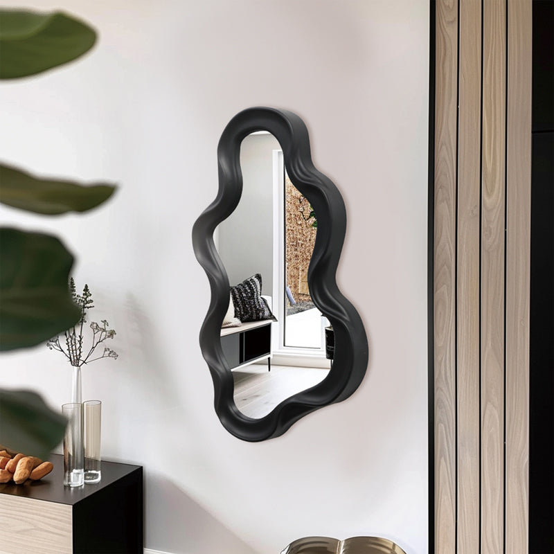Καθρέπτης Liquid pakoworld pp σε μαύρη απόχρωση 26x2.7x39εκ - Hippiehome.gr