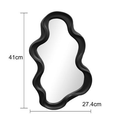 Καθρέπτης Liquid pakoworld pp σε μαύρη απόχρωση 26x2.7x39εκ - Hippiehome.gr