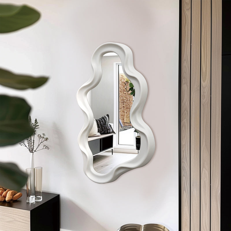Καθρέπτης Liquid pakoworld pp σε λευκή απόχρωση 26x2.7x39εκ - Hippiehome.gr