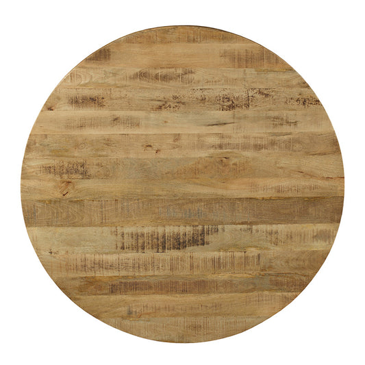 Τραπέζι Royalty pakoworld μασίφ ξύλο mango 4εκ καρυδί-πόδι μαύρο Φ150x77εκ - Hippiehome.gr