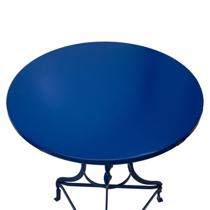 Τραπέζι Ζαππείου Noah pakoworld μεταλλικό μπλε Φ58x72εκ - Hippiehome.gr