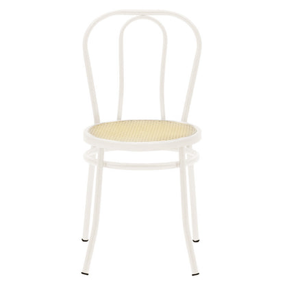 Καρέκλα Βιέννης pakoworld pe rattan μπεζ-μέταλλο εκρού - Hippiehome.gr