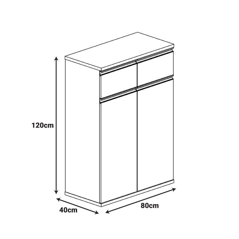 Ντουλάπια γραφείου επαγγελματικά Oscar pakoworld καρυδί-ανθρακί 200x40x120εκ - Hippiehome.gr