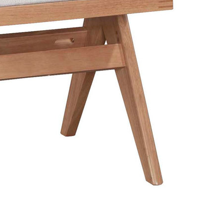 Καρέκλα Winslow pakoworld ξύλο rubberwood ανοικτό καρυδί-pvc rattan φυσικό-ύφασμα γκρι - Hippiehome.gr