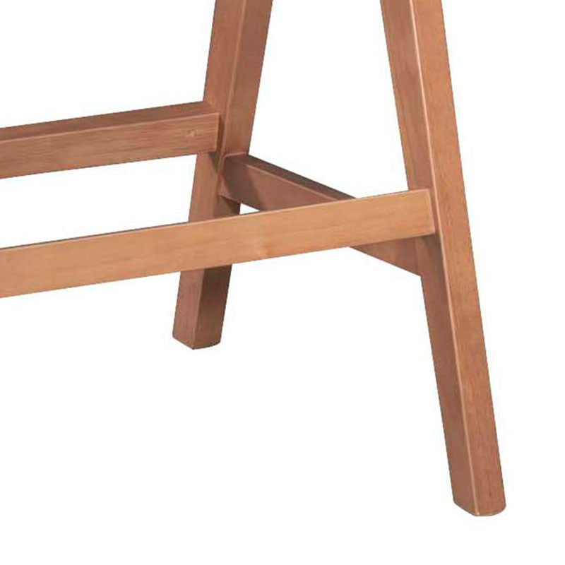 Σκαμπό bar Winslow pakoworld ξύλο rubberwood ανοικτό καρυδί-pvc rattan φυσικό-ύφασμα γκρι - Hippiehome.gr